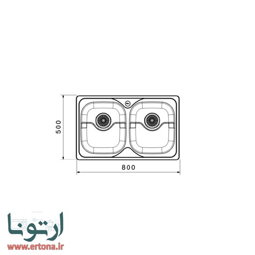 سینک توکار بیمکث مدل 934
